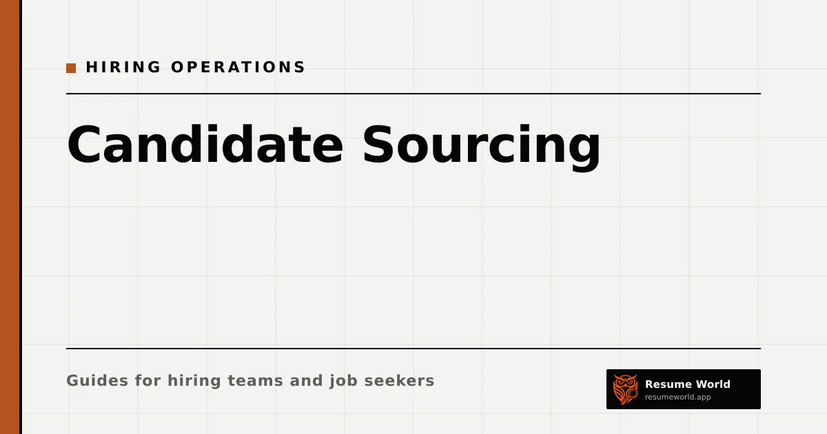 Candidate Sourcing: Strategies to Find People Who Are Not Applying — Resume World