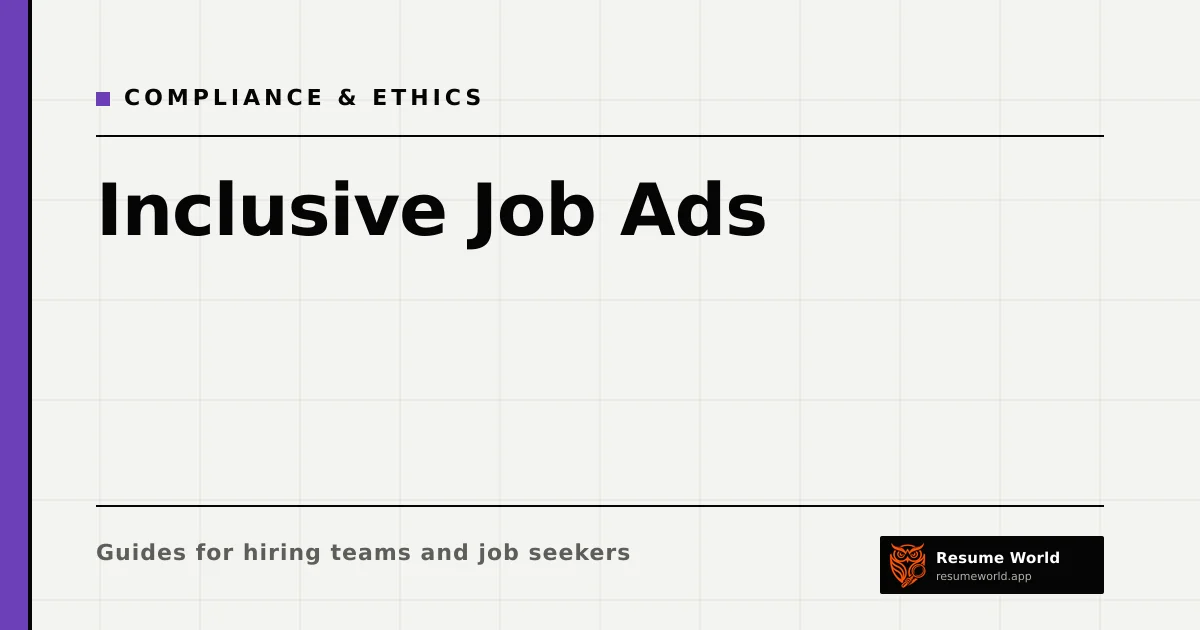Inclusive Job Ads: Wording That Widens Your Applicant Pool — Resume World