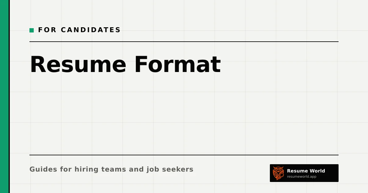 Resume Format: Chronological, Functional or Hybrid? — Resume World