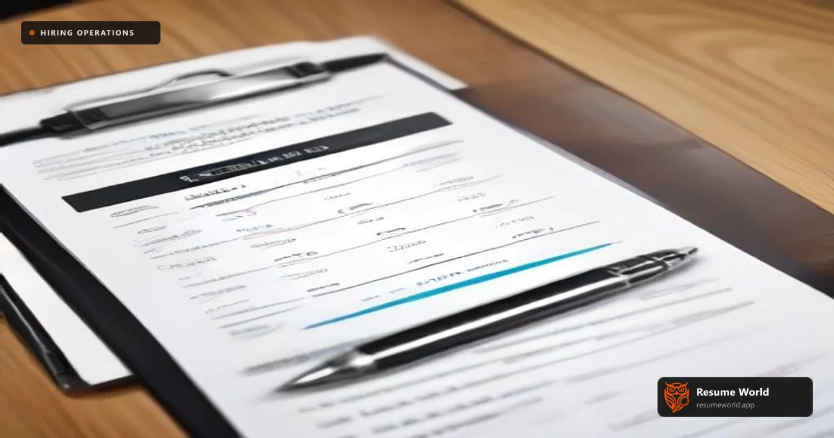 How to Build a Hiring Scorecard That Actually Filters — Resume World